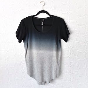 Bobi Los Angeles Ombré Curve Hem Tee